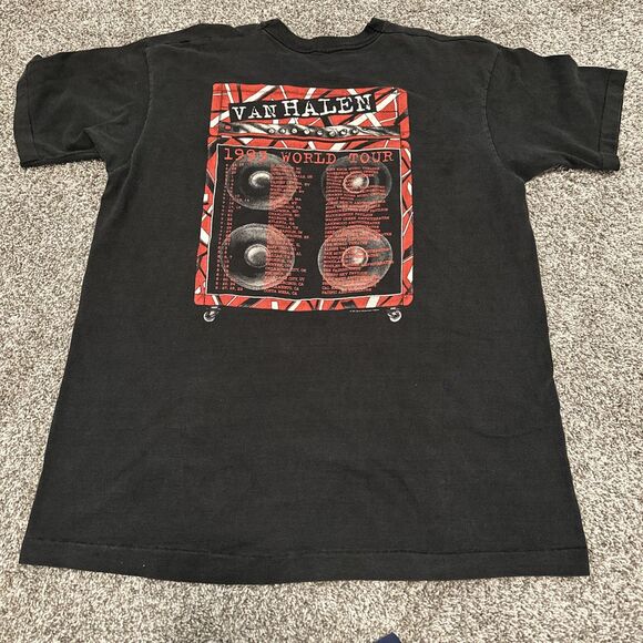 Vintage Van Halen 1993 Tour T Shirt Men’s Size XL Black Single Stitch USA 90s - Picture 8 of 10